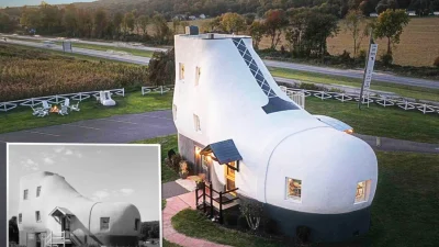Успешный бизнесмен построил гигантский Дом обуви, который теперь стал гостиницей