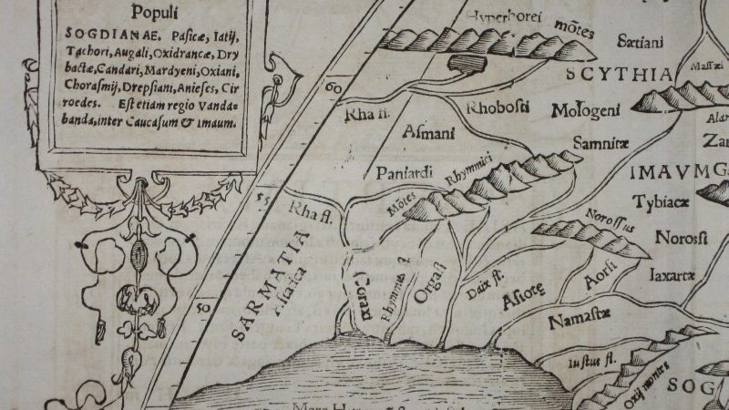Карта Клавдия Птолемея с Гиперборейским горным хребтом