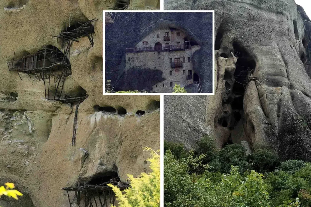 Монахи основали монастыри на скальных столбах в заоблачной выси 700 лет назад