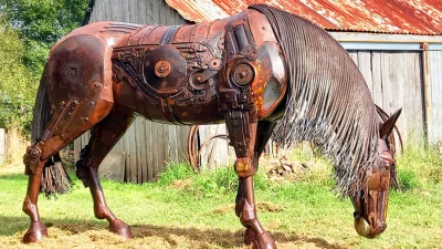 Очаровательные скульптуры животных сваривает из металлолома художник из Австралии