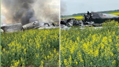 При крушении военного самолёта в Ставрополье погиб член экипажа (видео)