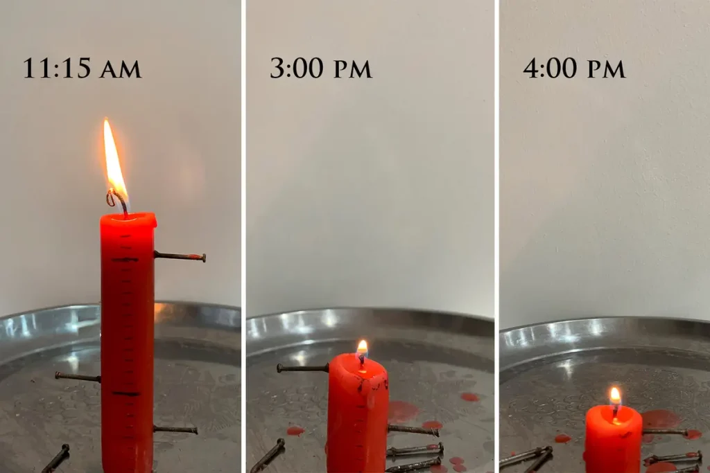 Ещё до появления механических часов люди определяли время по свечам