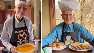 92-летний дедушка делится в соцсетях рецептами вкусных блюд