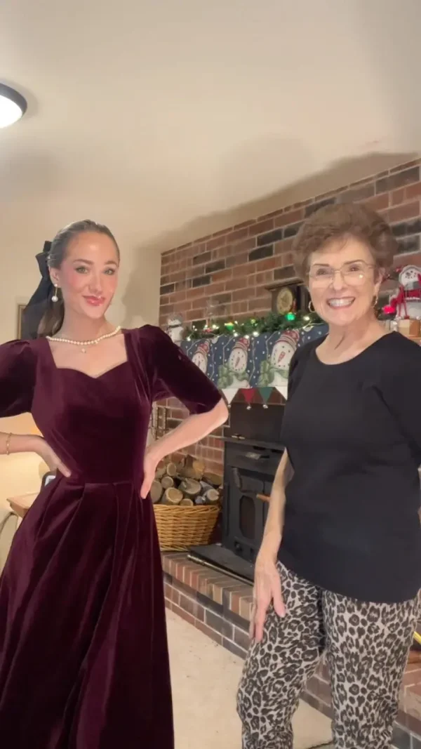 Внучка примеряет винтажные платья 84-летней бабушки: видео завирусились