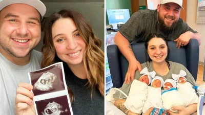 Супруги хотели второго ребёнка, а родилась редкая четверня — один случай на 70 млн