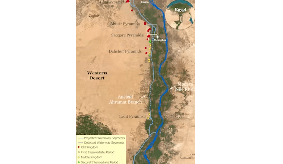 Обнаружен затерянный рукав реки Нил, который может быть ключом к давней загадке пирамид