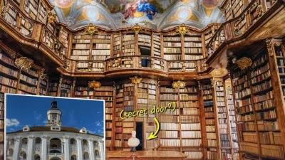 Жуткий склеп с черепами и потайные двери в библиотеке монастыря святого Флориана