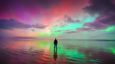 Фотограф из Тасмании просыпается в 3 часа ночи, чтобы снять величественное южное сияние