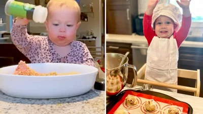 На кухне с 15 месяцев: трёхлетняя девочка готовит вкуснейшие блюда