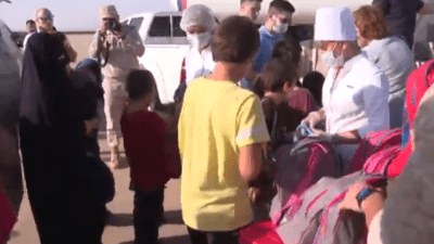 В Москву доставлены российские дети из Сирии