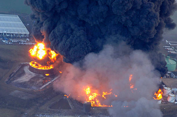 Пожар на нефтяном складе. (Hertfordshire Police via Getty Images) | Epoch Times Россия