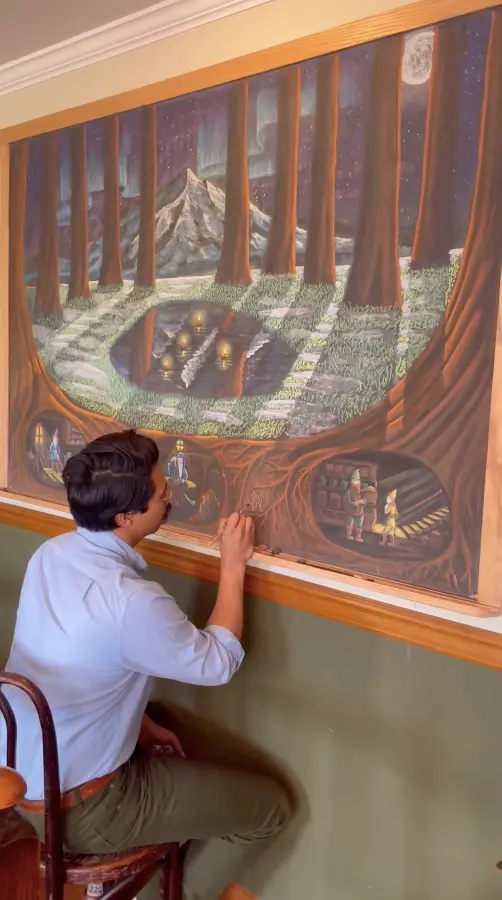 Добрые рисунки морского пехотинца вдохновляют детей всего мира любить прекрасное в искусстве