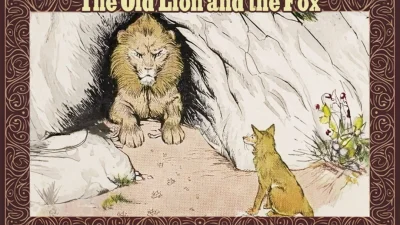 Басня для детей о старом коварном льве и осторожном лисе