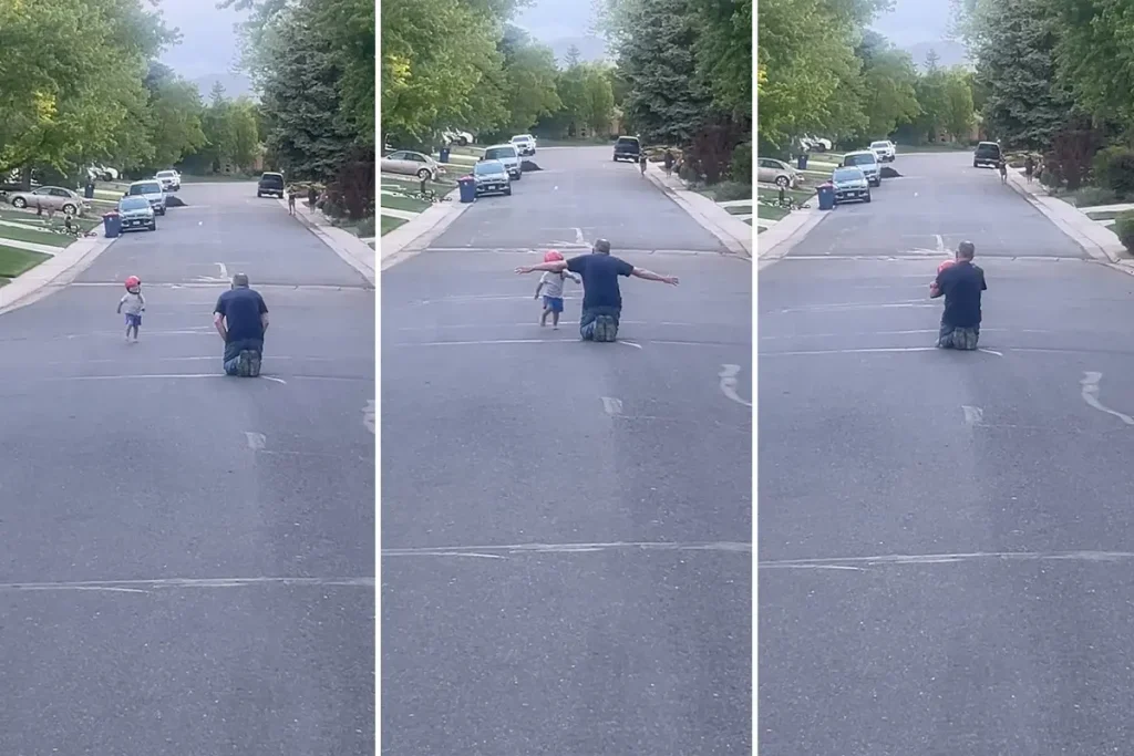 Уокер с радостью побежал к дедушке. (Courtesy of Jamie Stransky) Крепкая дружба внука и деда