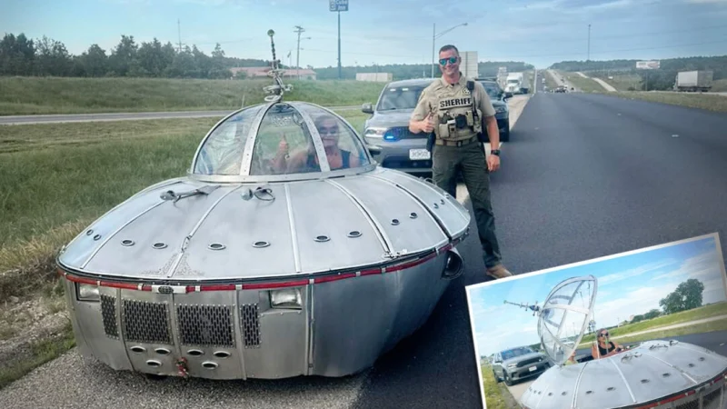 У водителя задержанной «летающей тарелки» особая миссия: Мы пришли с миром Заместитель шерифа остановил «летающую тарелку». (Иллюстрация The Epoch Times, любезно предоставлено the Crawford County Sheriff’s Office)
| Epoch Times Россия