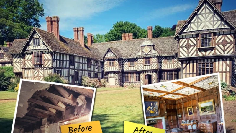 Супруги купили заброшенный 500-летний дом — и вот какой он стал после грандиозного ремонта Поместье Питчфорд до и после ремонта. (Illustration by The Epoch Times, Courtesy of Pitchford Estate and Mellanby FRSA) | Epoch Times Россия