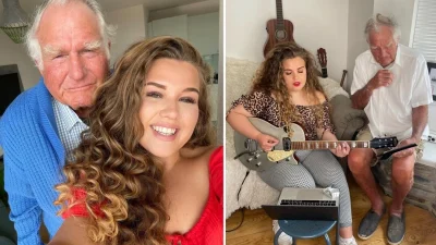 Слепой англичанин музицирует с внучкой — их дуэт покоряет сердца