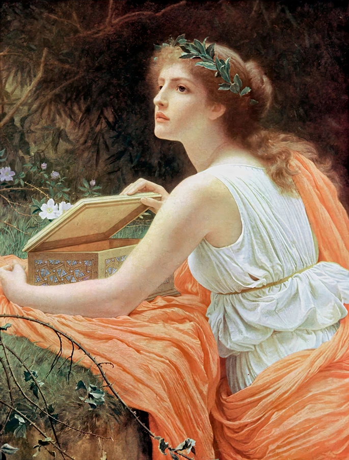 «Ящик Пандоры», работа английского художника Чарльза Эдварда Паргини (1839–1918). (Public Domain) Надежда Пандоры