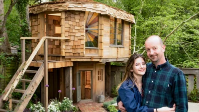 Садовый дизайнер построил дом в форме гриба по просьбе дочери