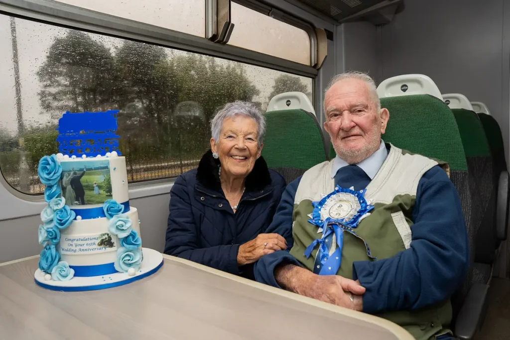 На 65-ю годовщину брака супруги воссоздали момент, отображённый на свадебной фотографии