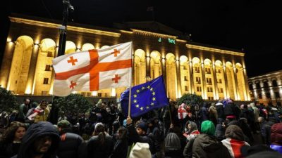 Более 100 человек задержала полиция на митинге в Тбилиси (видео)