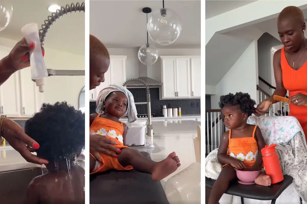 Как мама справляется с ультракудрявыми волосами годовалой дочурки