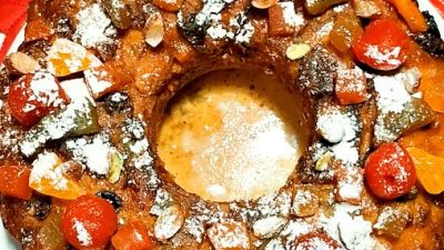 Рождественский кекс с цукатами