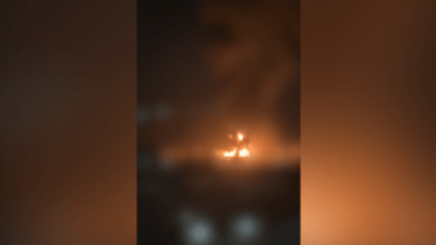 Мощный пожар на нефтебазе в Туапсе произошёл после атаки беспилотников (видео)