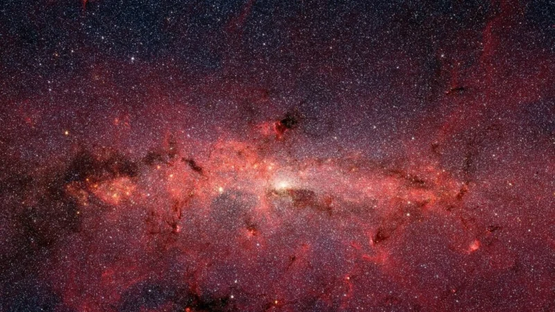 На этом инфракрасном снимке, сделанном космическим телескопом Spitzer, видно бесчисленное множество звезд, составляющих спираль галактики Млечный Путь. (Public Domain) | Epoch Times Россия