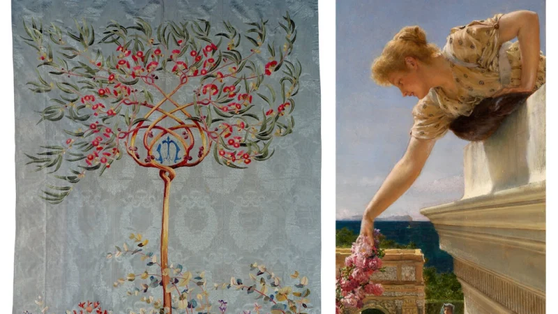 (Слева) Портьера, 1901 г., Аделаидская школа дизайна и God Speed, около 1893 г., сэр Лоуренс Альма-Тадема. (Copyright Royal Collection Enterprises Limited 2024/Royal Collection Trust)
 | Epoch Times Россия