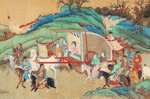 Узнав о страшном приговоре мужу, Цай немедленно отправилась во дворец Цао Цао с просьбой помиловать его. Изображение: Public Domain Знаменитая история о возвращении пленённой красавицы Вэньцзи на родину