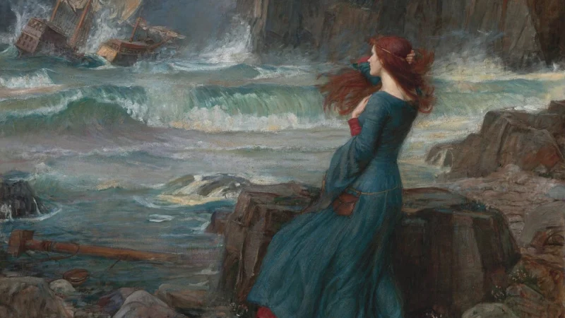 «Миранда — Буря», 1916 год, Джон Уильям Уотерс. Многие картины были вдохновлены литературой, в том числе и эта, запечатлевшая сцену из пьесы Шекспира. (Public Domain)
 | Epoch Times Россия