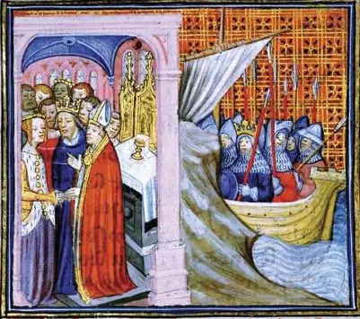 Элеонора Аквитанская выходит замуж за Людовика VII в 1137 году (слева) и Людовик VII отправляется во Второй Крестовый поход (справа). (Public Domain) Судьбы принцесс в Средние века: история Элеоноры Аквитанской