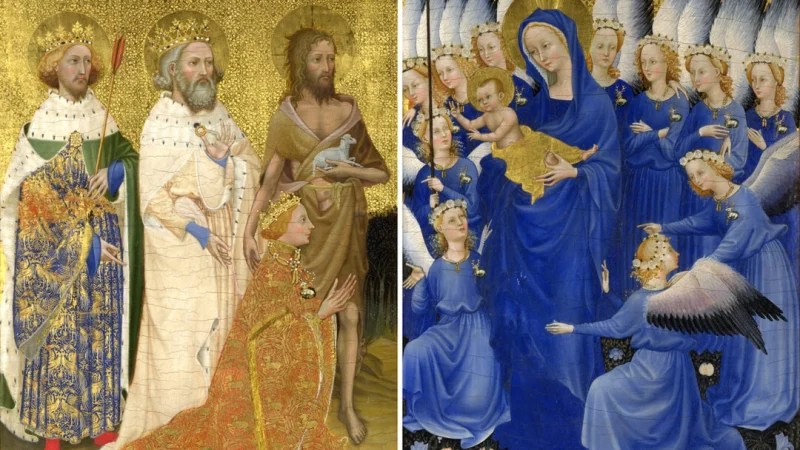 Фрагмент внутренних панелей «Уилтонского диптиха», 1395–1399, неизвестного английского или французского художника. Яичная темпера, дерево. Национальная галерея, Лондон. (Public Domain) | Epoch Times Россия