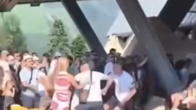 Горный курорт в Сочи: акция привела к давке и конфликту (видео)