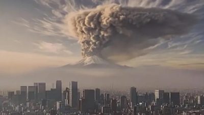 Извержение Фудзи: ИИ-прогноз, от которого замирает сердце (видео)