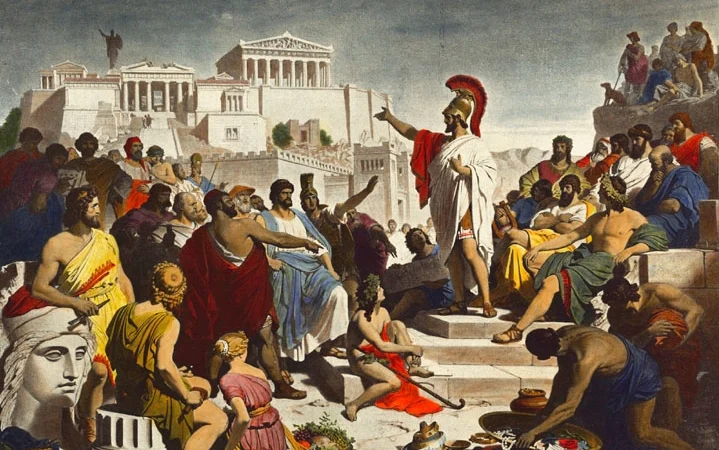 «Перикл произносит надгробную речь», 1877 год, Филипп фон Фольц. Амстердам. (Public Domain)  | Epoch Times Россия