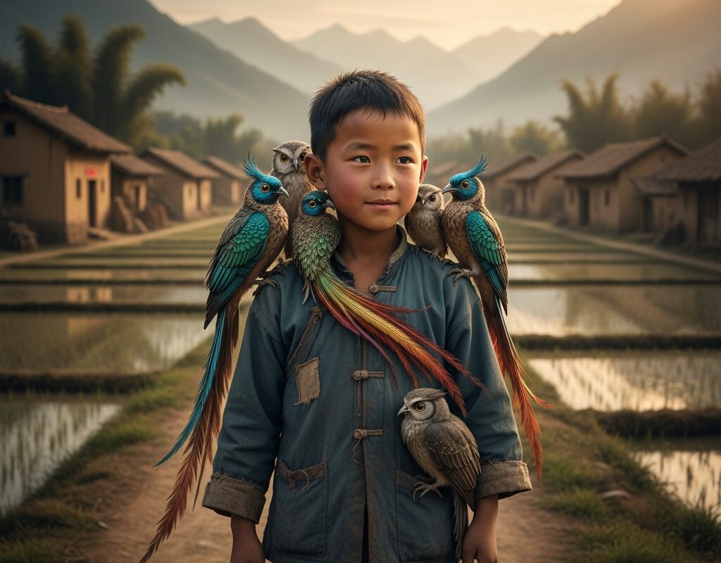 Подтверждение древней легенды: мальчик разговаривает с птицами
