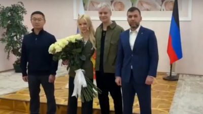 Певец Shaman и Екатерина Мизулина оформили брак в Донецке (видео)