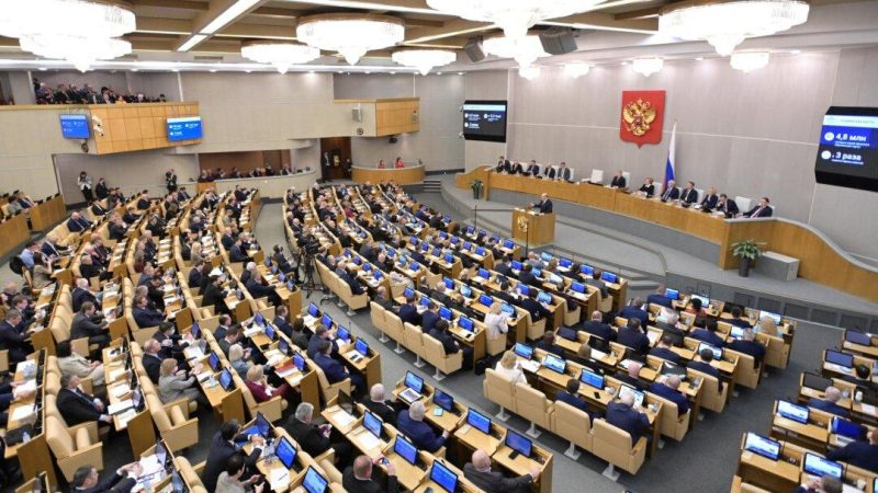 Государственная дума в Москве, 7 апреля 2022 года. (Sputnik/Alexander Astafyev/Pool)