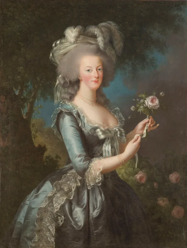 «Мария-Антуанетта с розой», 1783 год, автор Элизабет Луиз Виже-Лебрен. Холст, масло; 117 см на 89 см. (Christophe Fouin/Copyright Château de Versailles, Dist. Grand Palais RMN)