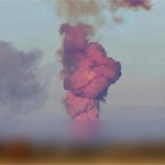 Фиолетовое облако накрыло Ясный после взрыва на полигоне под Оренбургом