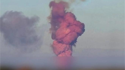 Фиолетовое облако накрыло Ясный после взрыва на полигоне под Оренбургом