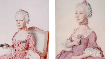 На знаменитом портрете Марии-Антуанетты изображена её сестра