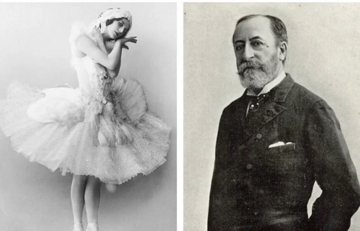 (Слева) Анна Павлова в коротком сценическом номере Михаила Фокина «Умирающий лебедь». (Справа) Хореография балетного номера была поставлена на музыку Камиля Сен-Санса «Лебедь». (Public Domain) | Epoch Times Россия