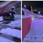 В Нижнем Новгороде подростки превратили символ победы в трассу для экстрима (видео)