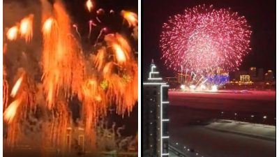 Китайский салют в Хэйхэ стал подарком для жителей Благовещенска (видео)