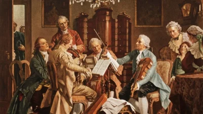 Йозеф Гайдн исполняет квартеты