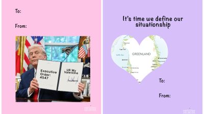 Политические валентинки Белого дома позабавили пользователей