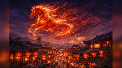 В Год Огненной Лошади динамика ощущается не столько как движение, сколько как воплощение. (Hermann Rohr via gpt-image)